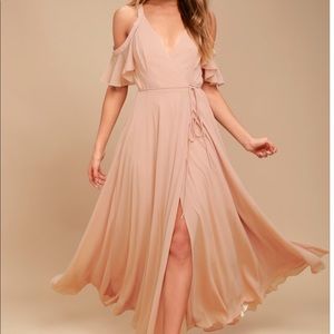 Lulus blush easy listening dress.